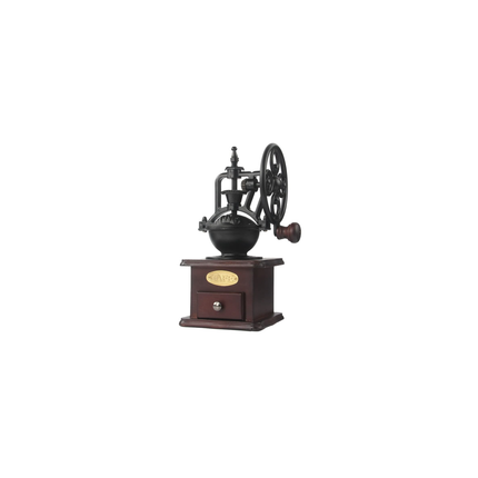 Manual Coffee Grinder Antique Cast Iron Hand Crank Coffee Mill with Grind Settings & Catch Drawer