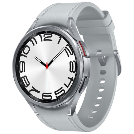 Refurbished (Excellent) - Samsung Galaxy Watch6 Classic 47mm GPS + Wi-Fi Smartwatch - Silver
