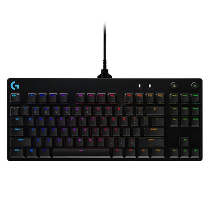 Logitech G PRO Mechanical Gaming Keyboard with GX Blues Clicky Switches, Tenkeyless Design, Detachable Micro USB Cable - Black (920-009388)