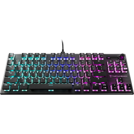 Turtle Beach Vulcan TKL Tenkeyless Linear Mechanical Titan Switch PC Gaming Keyboard with Per-Key AIMO RGB Lighting, Anodized Aluminum Top Plate - Bla