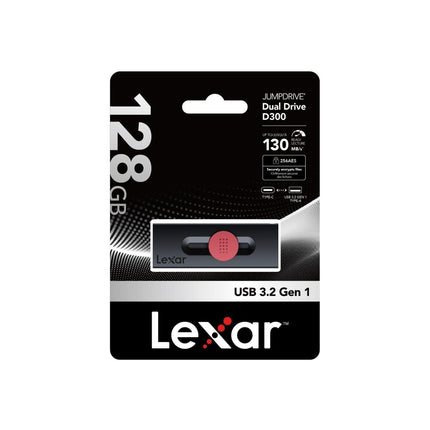 Lexar Dual USB Flash Drive Black 128GB