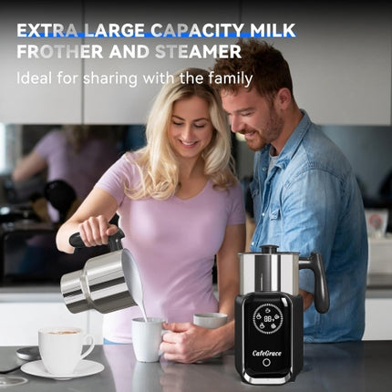 CafeGrace Automatic Countertop Milk Frother Hot Froth & Cold Froth 600mL 550W