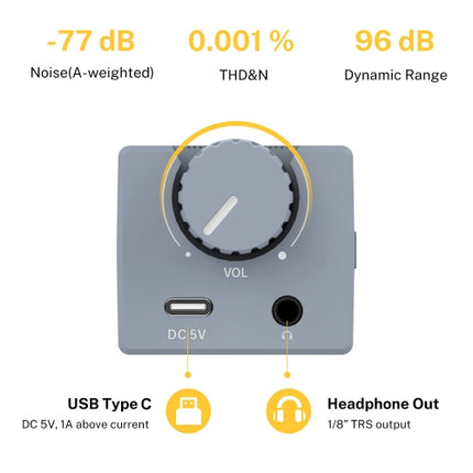 Donner EM1 Rechargeable Portable in-Ear Monitor Amplifier Analog Headphone Amplifier Stereo Headphone Earphone Amp Volume Control Audio Booster with X