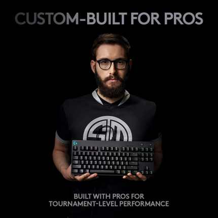 Logitech G PRO Mechanical Gaming Keyboard with GX Blues Clicky Switches, Tenkeyless Design, Detachable Micro USB Cable - Black (920-009388)