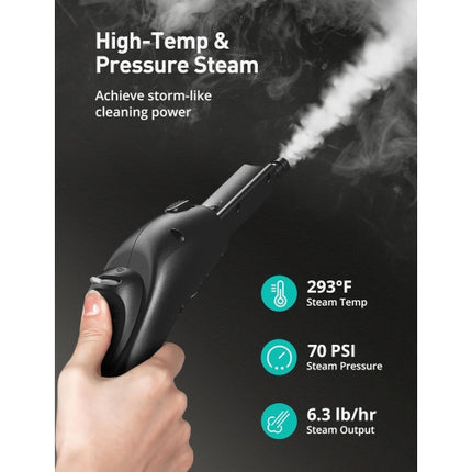 Aspiron Upgraded Steam Cleaner with 21 Accessories (Quick Heating, 1.5L Capacity, Heavy Duty Steam Cleaner Carpet, Upholstery, Floors, Tiles) - Cyan