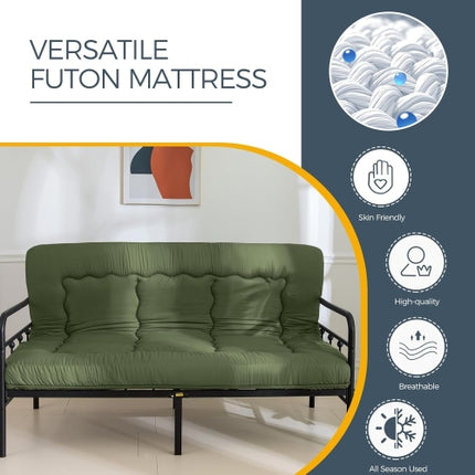 MAXYOYO 6" Japanese Floor Mattress Full Size Futon Mattress - Olive Green
