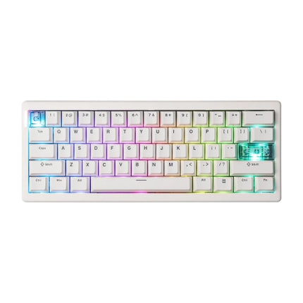 CIDOO QK61 V2 VIA-Programmable 60% Gasket Structure Wired/2.4GHz Wireless/Bluetooth Compact Keyboard with South-Facing LED