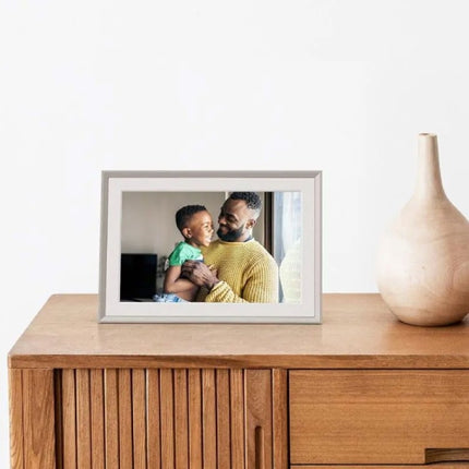 Open Box - Aura Carver 10.1" Wi-Fi Digital Photo Frame (AF900) - Clay with White Mat