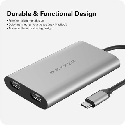 Targus HyperDrive USB-C Dual 4K HDMI Adapter for M1 MacBook&nbsp;&nbsp;