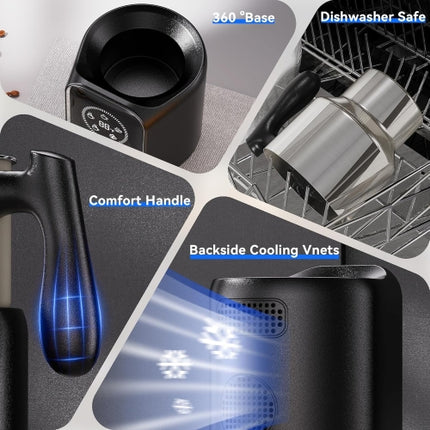 CafeGrace Automatic Countertop Milk Frother Hot Froth & Cold Froth 600mL 550W