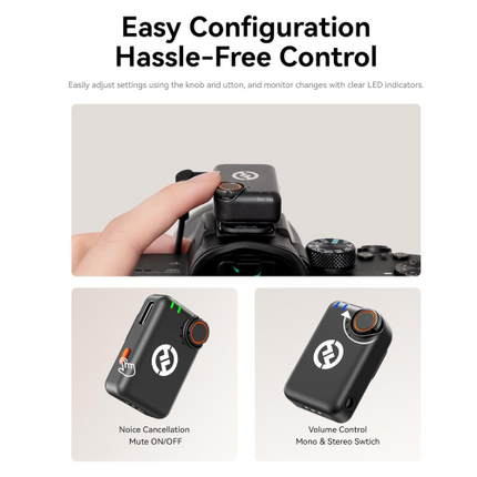 Hollyland Lark M2S Ultimate Combo (Camera RX+USB-C RX+Lightning RX) Wireless Lavalier Microphone for iPhone/Camera/Android/PC, Compact Mic, Titanium C