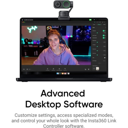 Insta360 Link 2 Tripod Bundle 2.0- PTZ 4K Webcam for PC/Mac