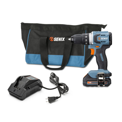 SENIX X2 20V Max* 1/2-Inch Cordless Drill/Driver, Brushless Motor, 540ft-lbs of Max Torque, 2000 RPM Max, 2-Speed, Batte