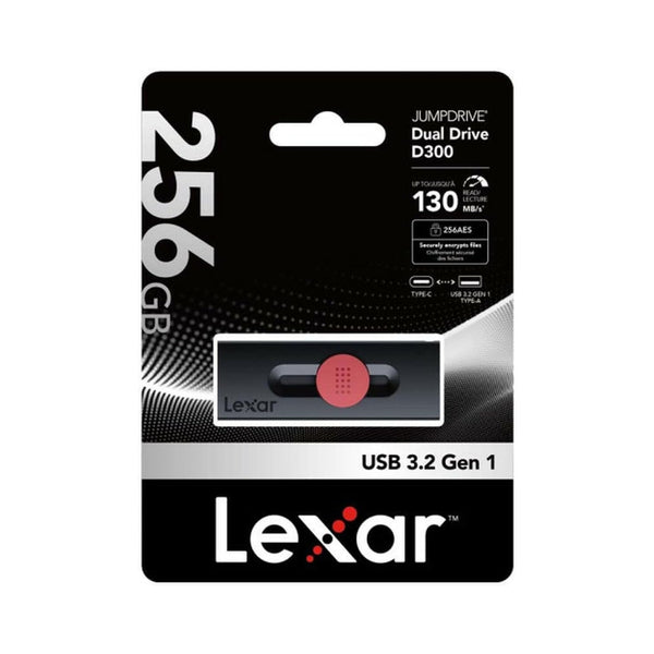 Lexar Dual USB Flash Drive Black 256 GB
