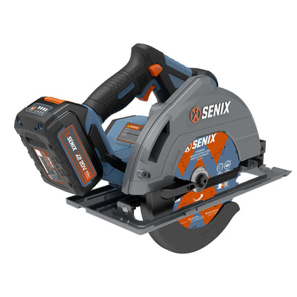 SENIX X2 20V Max* 7-1/4" Cordless Circular Saw, Brushless (4.0 Ah Battery & Charger Included)