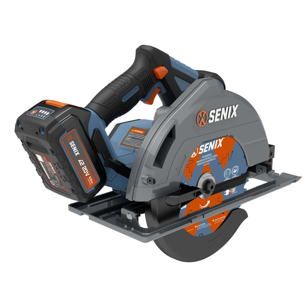 SENIX X2 20V Max* 7-1/4" Cordless Circular Saw, Brushless (4.0 Ah Battery & Charger Included)