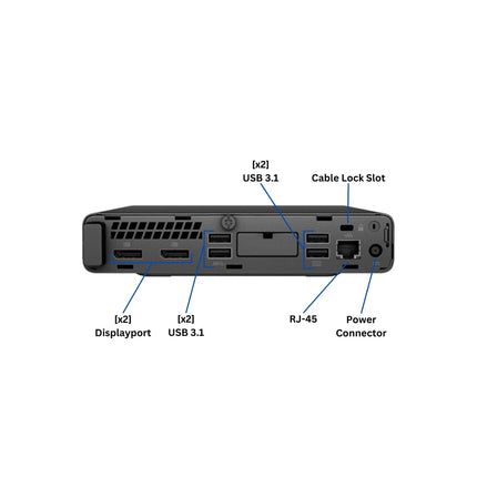 Refurbished (Excellent) - HP EliteDesk 800 G4 Tiny Desktop (Intel Core i7-8700/16GB/256GB SSD/Win 11 Pro)