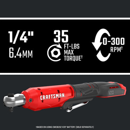 CRAFTSMAN V20 Cordless 3/8" Ratchet Wrench
