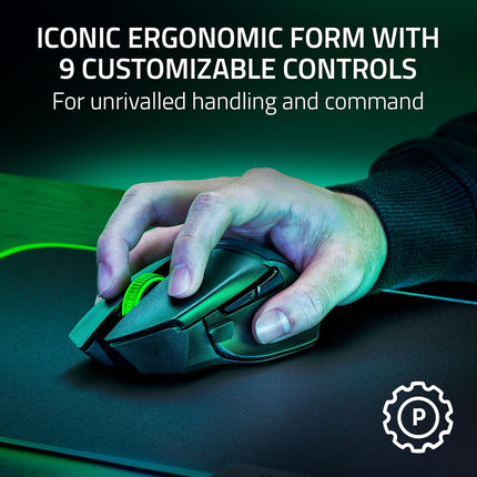 Razer Basilisk V3 X HyperSpeed Wireless Gaming Mouse – 18K Optical Sensor, 285Hr Battery, Chroma RGB – Black