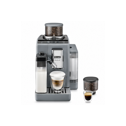 Refurbished Good-De'Longhi Rivelia Fully Automatic Espresso Machine, Pebble Grey