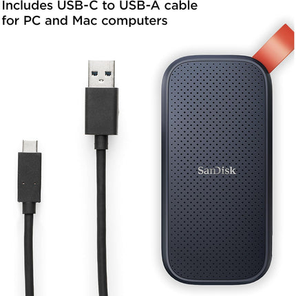 SanDisk 1TB Portable SSD - Up to 800MB/s, USB-C, USB 3.2 Gen 2, Updated Firmware - External Solid State Drive - SDSSDE30