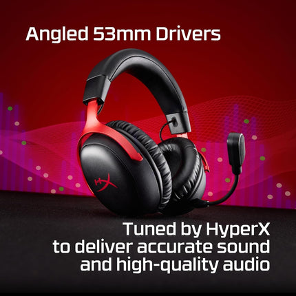 HyperX Cloud III S Wireless Gaming Headset for PC, PS5, PS4, Nintendo Switch, Mac, and Mobile - Red/Black