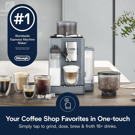 Refurbished (Excellent) - De'Longhi Rivelia Fully Automatic Espresso Machine Bean-to-Cup with Automatic Milk System - Gr