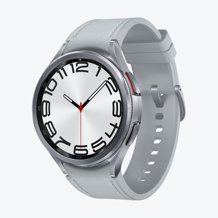 Refurbished (Excellent) - Samsung Galaxy Watch6 Classic 47mm GPS + Wi-Fi Smartwatch - Silver