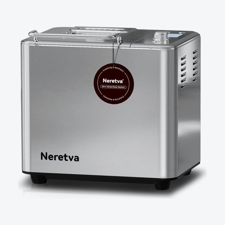 Neretva 20-IN-1 Bread Maker, Dual Heater 2LB Bread Machine Stainless Steel Bread Maker Machine - Silver