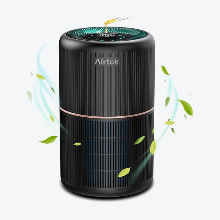 AIRTOK HEPA Air Purifier for Home Bedroom with Fragrance Sponges | 4-In-1 H13 True HEPA Air Filter for Smoke Dust Pollen Pet Dander Odors