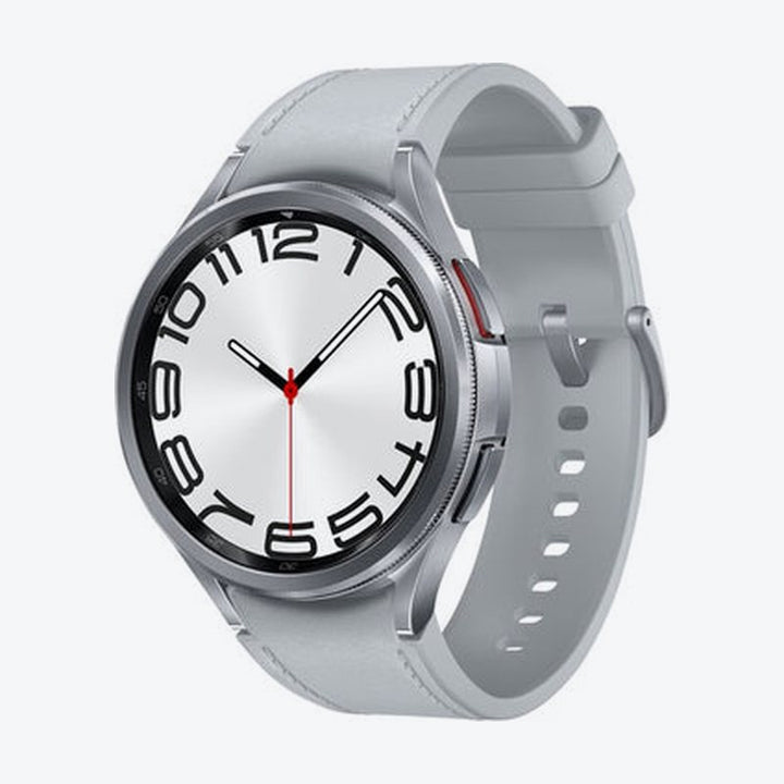 Refurbished (Excellent) - Samsung Galaxy Watch6 Classic 47mm LTE + GPS + Wi-Fi Smartwatch - Silver