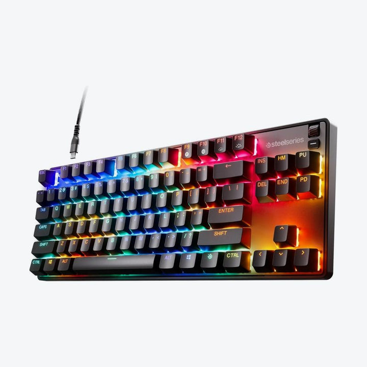 SteelSeries Apex 9 TKL – HotSwap Optical Mini Keyboard – TKL eSports Design – Optical Switches – RGB Customization – Aluminum Alloy Frame – Double Sho