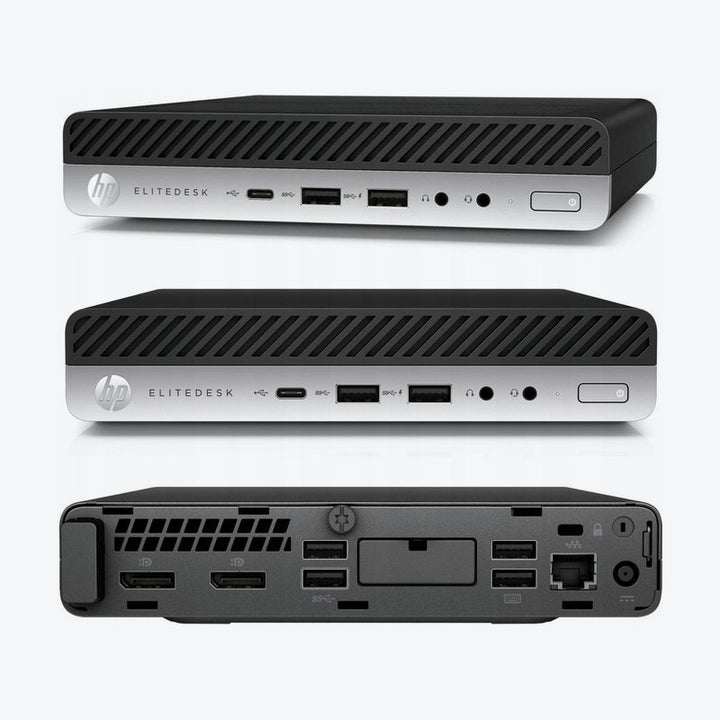 Refurbished (Excellent) - HP EliteDesk 800 G4 Mini PC - Intel Core i5-8500T, 16GB RAM, 512GB SSD, Windows 11 Pro
