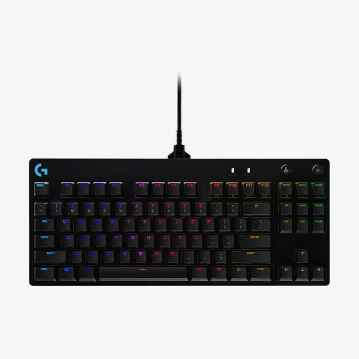 Logitech G PRO Mechanical Gaming Keyboard with GX Blues Clicky Switches, Tenkeyless Design, Detachable Micro USB Cable - Black (920-009388)