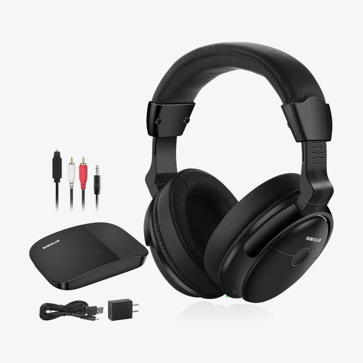 Open Box - SIMOLIO Wireless Headphones for TV for Seniors w/Clear Dialogue & 2.4G Transmitter (SM-825D Pro)